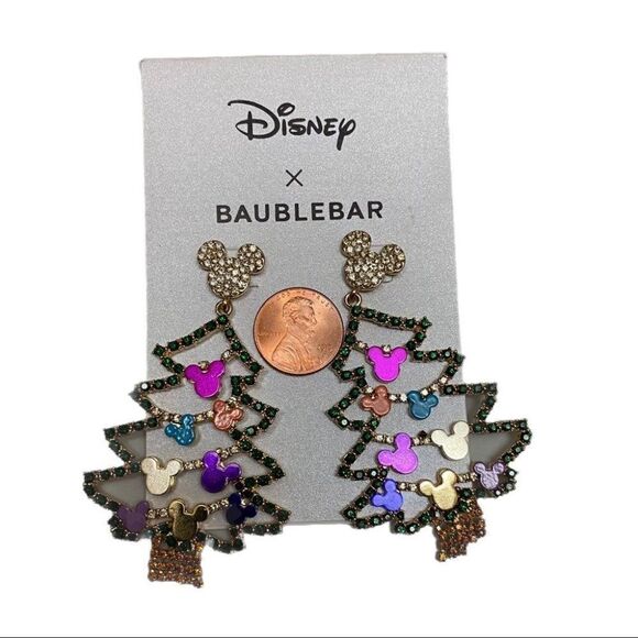 Disney x Baublebar Holiday Mickey Minnie Christmas Earrings Tree Santa Lights‎ - Picture 6 of 12